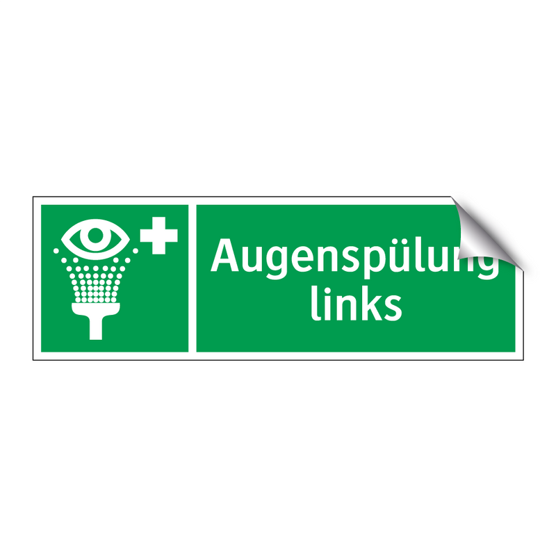 Augenspülung links