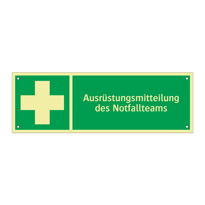 Ausrüstungsmitteilung des Notfallteams