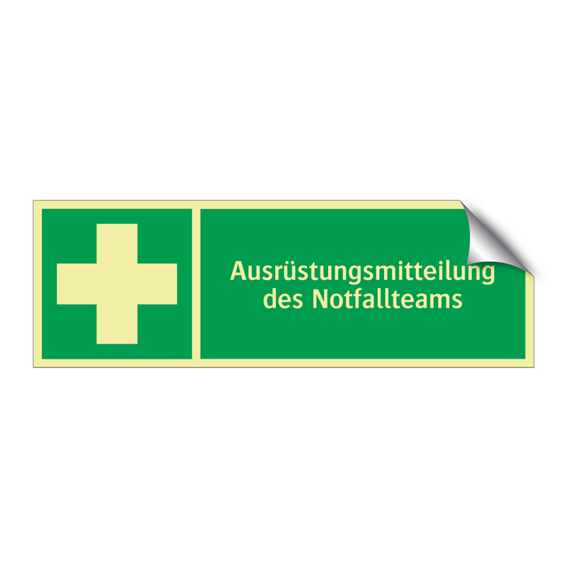 Ausrüstungsmitteilung des Notfallteams