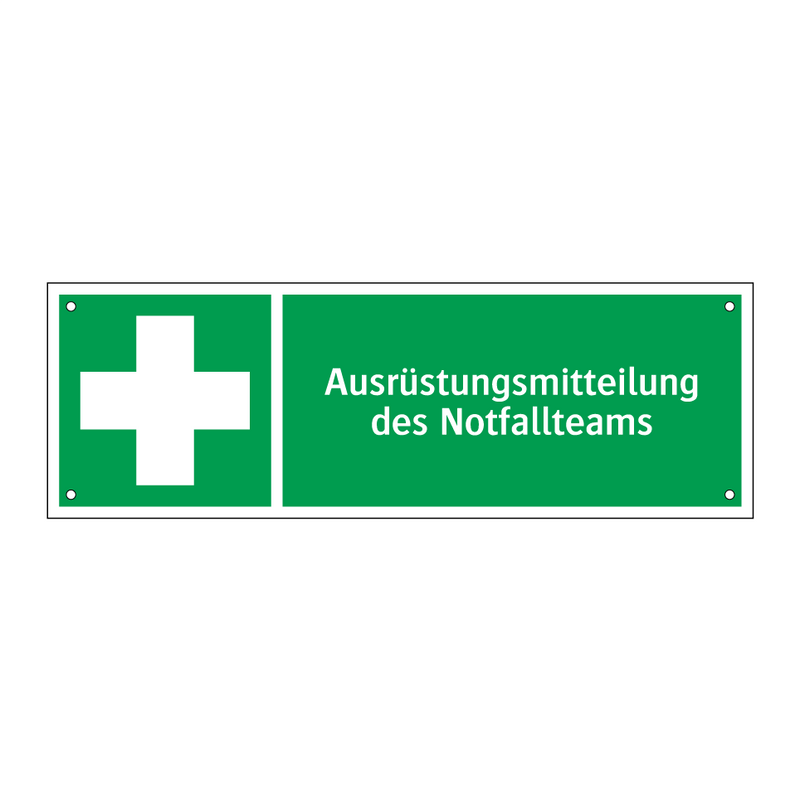 Ausrüstungsmitteilung des Notfallteams