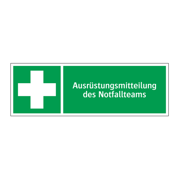 Ausrüstungsmitteilung des Notfallteams