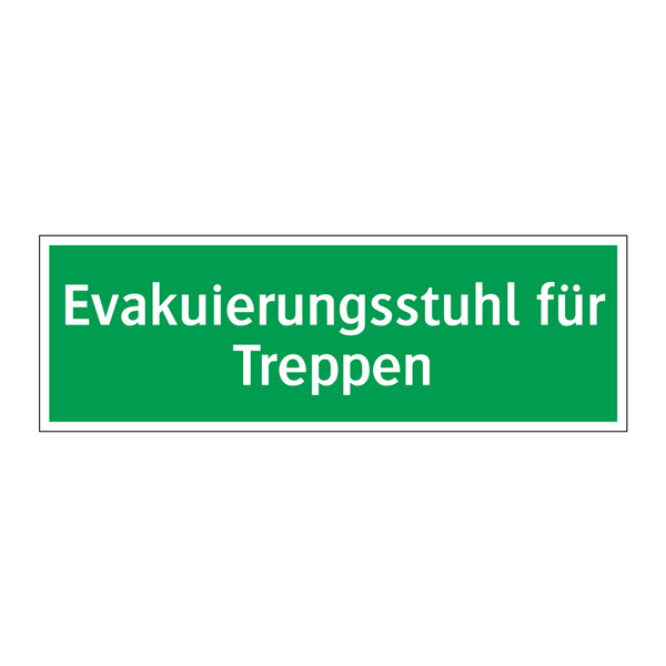 Evakuierungsstuhl für Treppen