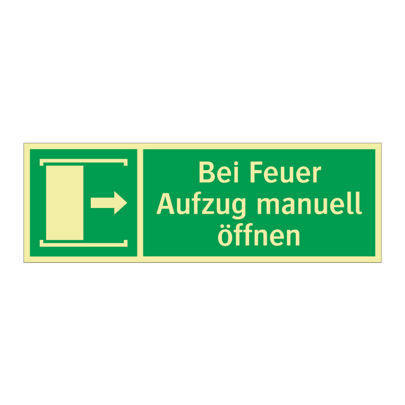 Bei Feuer Aufzug manuell öffnen