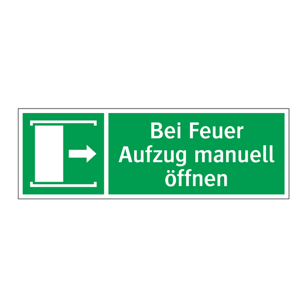 Bei Feuer Aufzug manuell öffnen