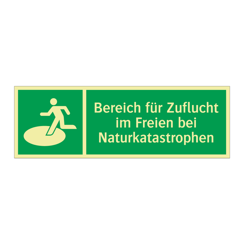 Bereich für Zuflucht im Freien bei Naturkatastrophen