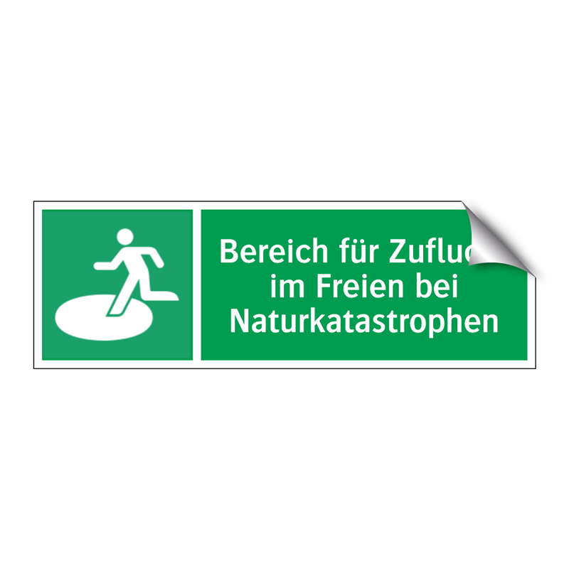 Bereich für Zuflucht im Freien bei Naturkatastrophen