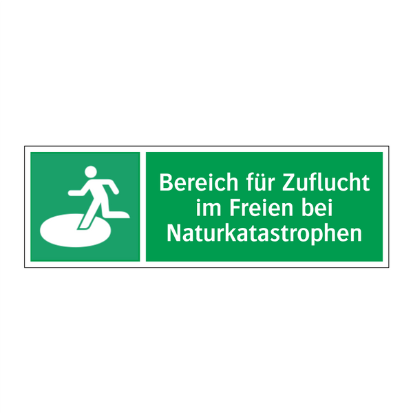 Bereich für Zuflucht im Freien bei Naturkatastrophen