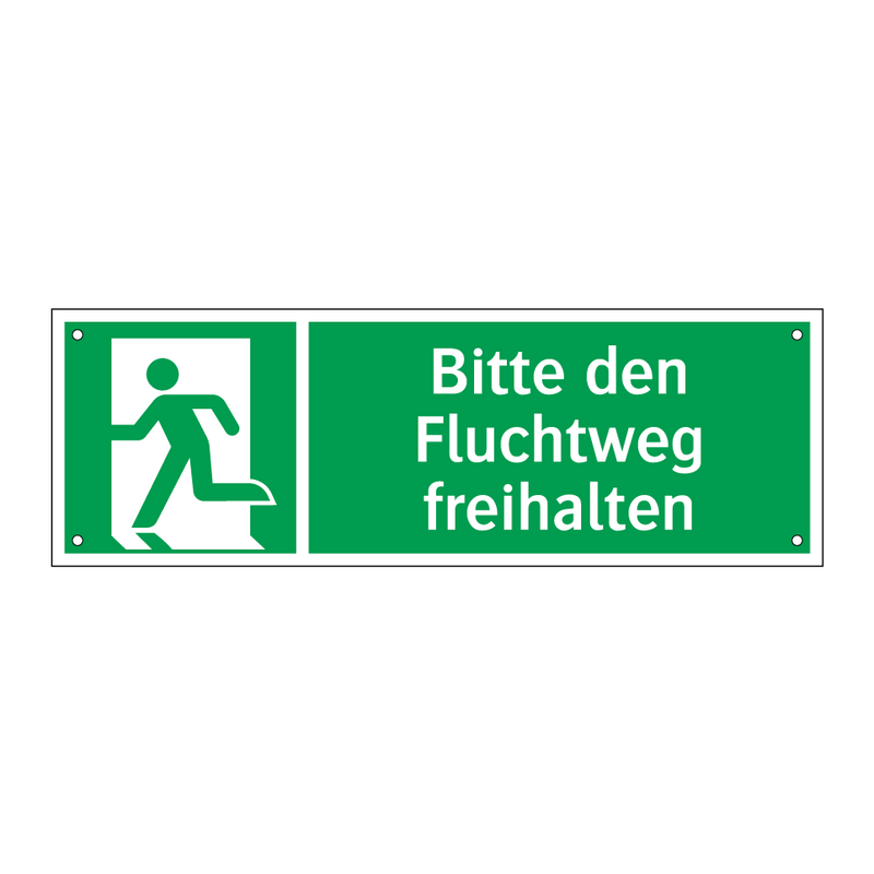 Bitte den Fluchtweg freihalten