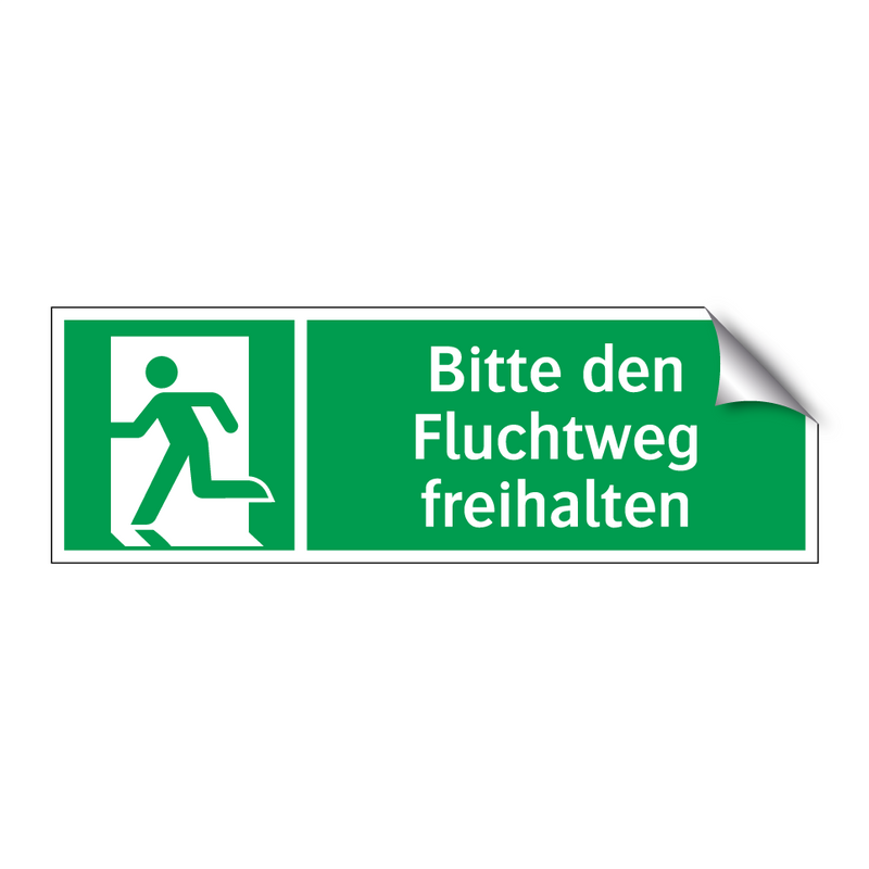 Bitte den Fluchtweg freihalten