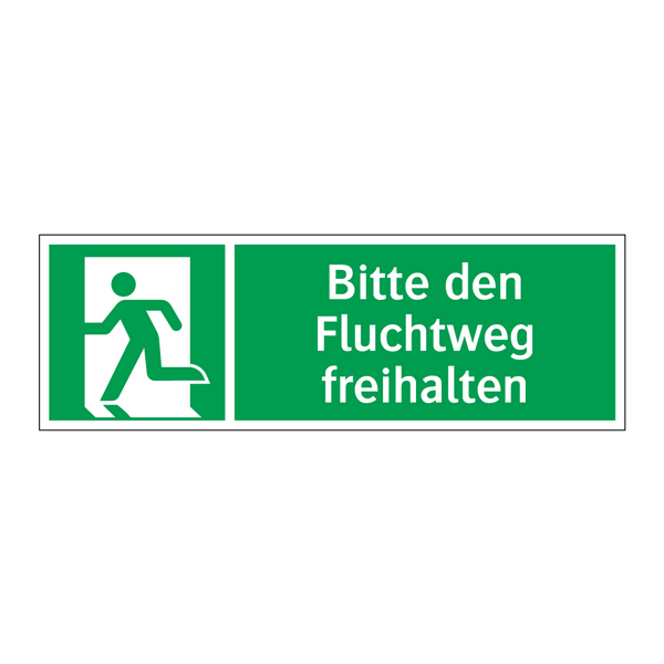 Bitte den Fluchtweg freihalten