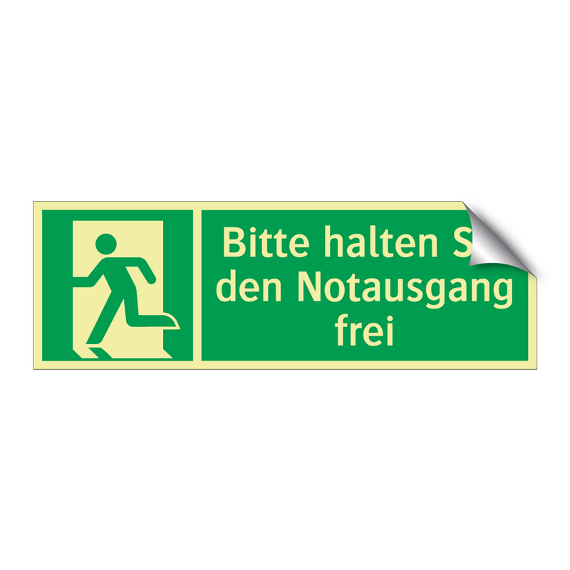 Bitte halten Sie den Notausgang frei