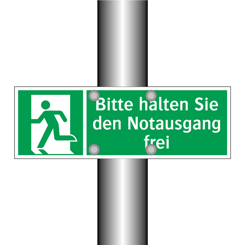 Bitte halten Sie den Notausgang frei