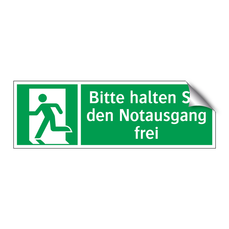 Bitte halten Sie den Notausgang frei