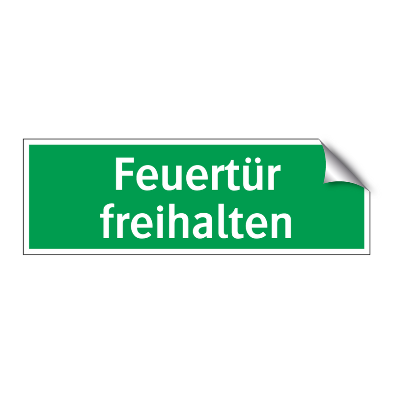 Feuertür freihalten