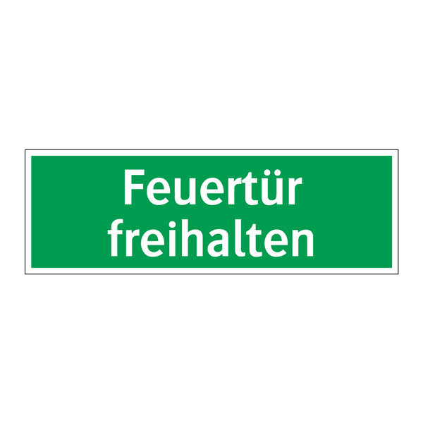 Feuertür freihalten