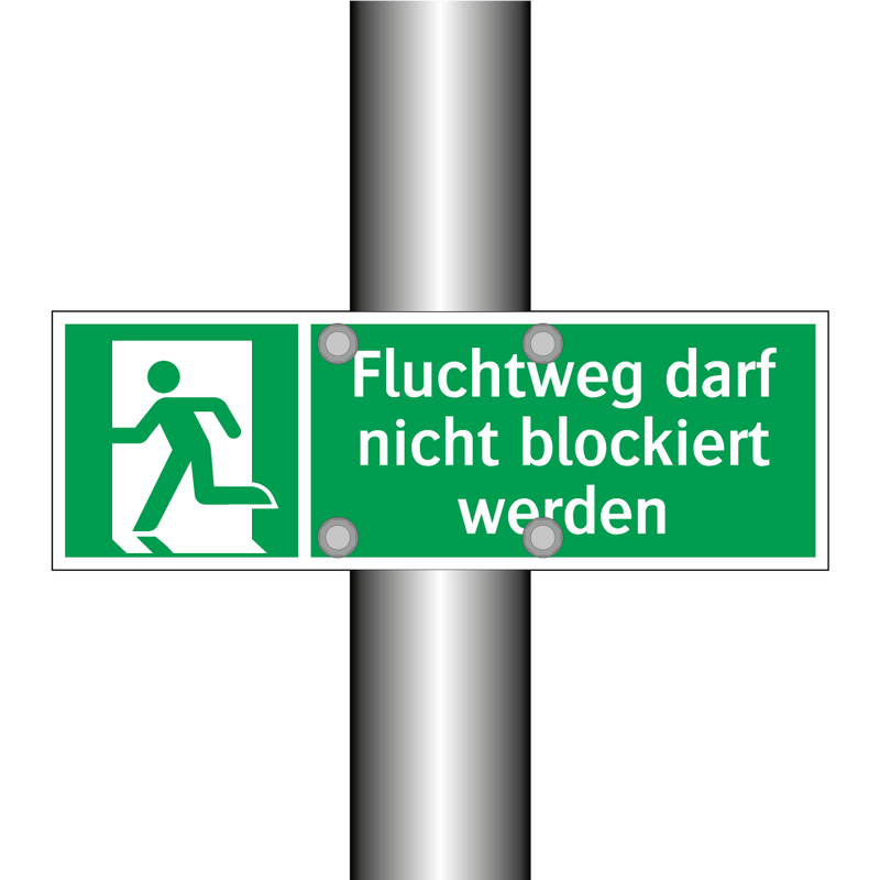 Fluchtweg darf nicht blockiert werden