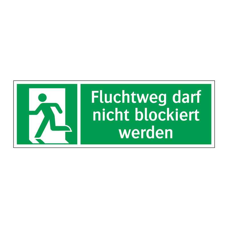 Fluchtweg darf nicht blockiert werden