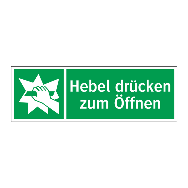 Hebel drücken zum Öffnen