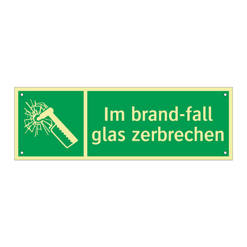 Im brand-fall glas zerbrechen