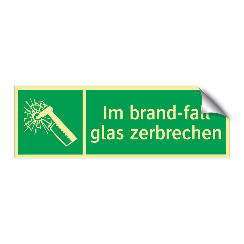 Im brand-fall glas zerbrechen