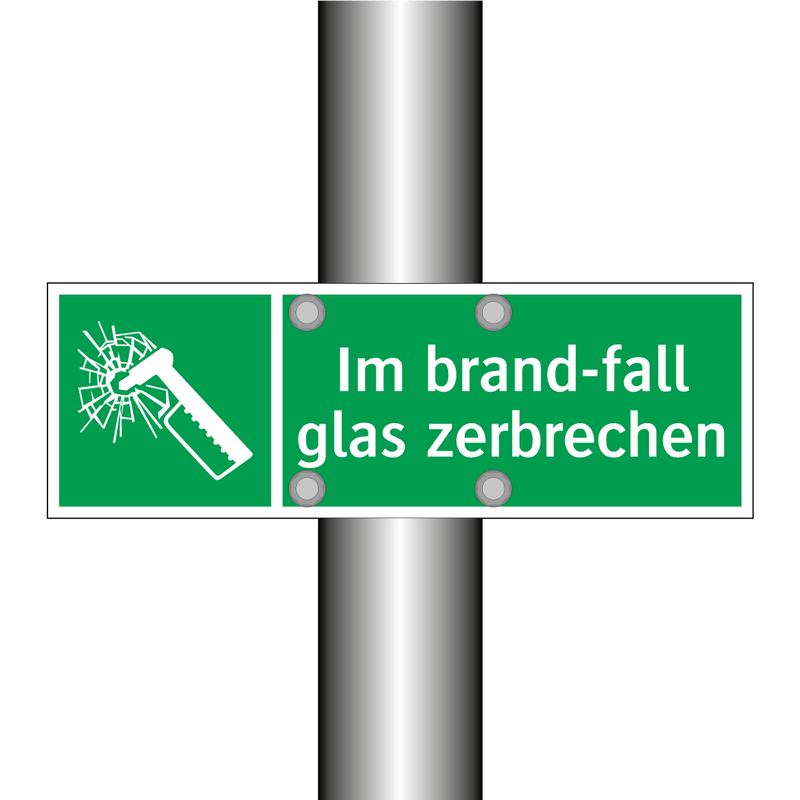 Im brand-fall glas zerbrechen