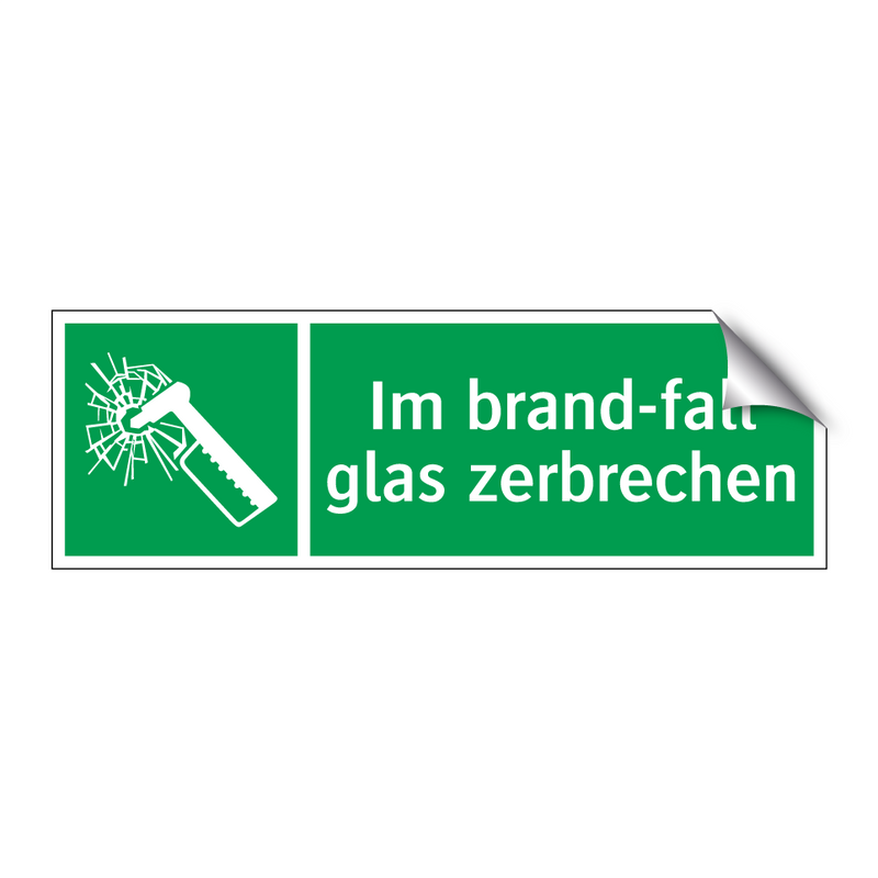 Im brand-fall glas zerbrechen