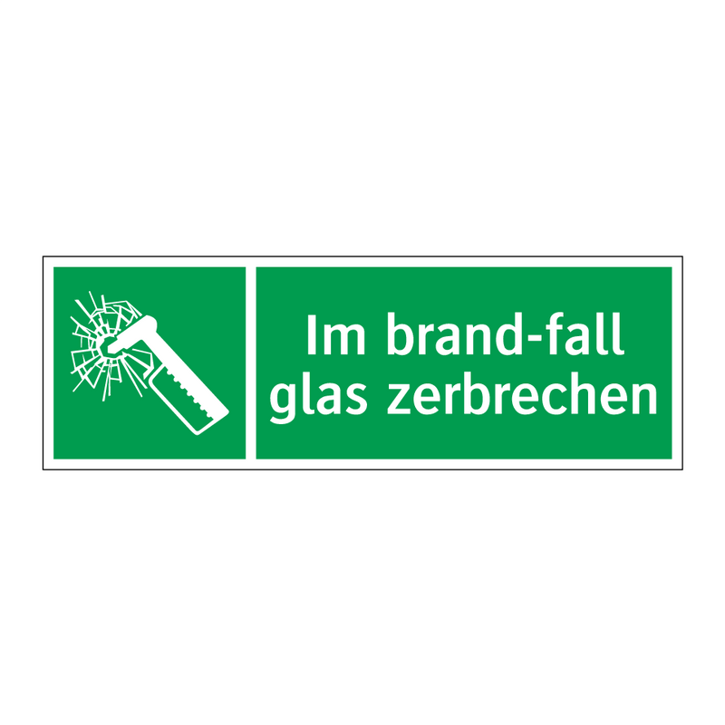 Im brand-fall glas zerbrechen