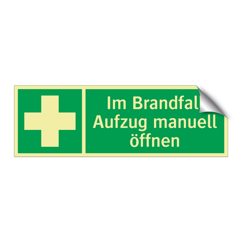 Im Brandfall Aufzug manuell öffnen