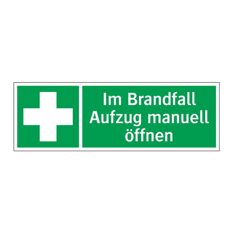 Im Brandfall Aufzug manuell öffnen