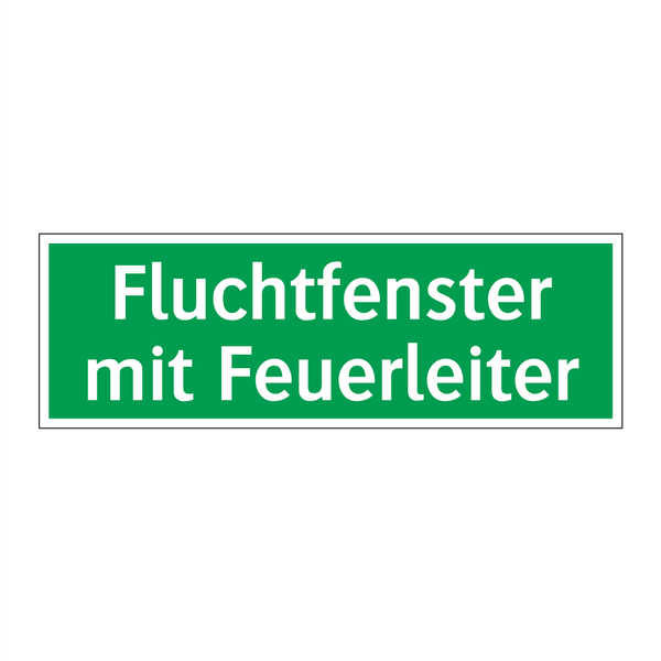 Fluchtfenster mit Feuerleiter