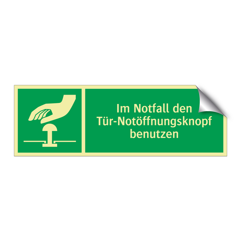 Im Notfall den Tür-Notöffnungsknopf benutzen