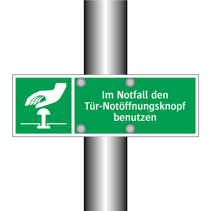 Im Notfall den Tür-Notöffnungsknopf benutzen