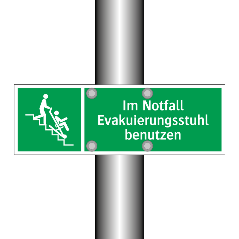 Im Notfall Evakuierungsstuhl benutzen