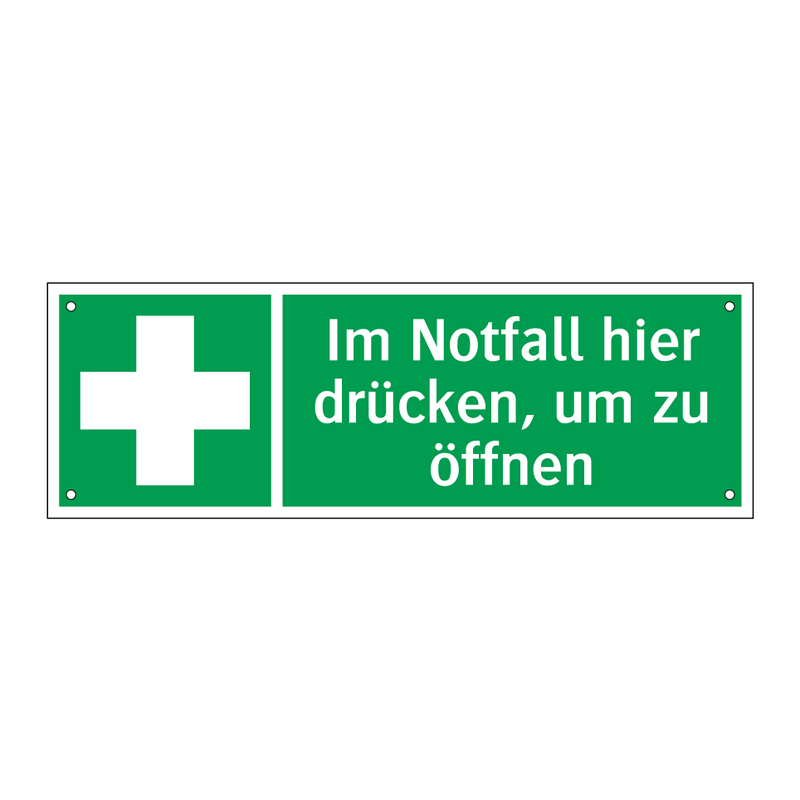 Im Notfall hier drücken, um zu öffnen