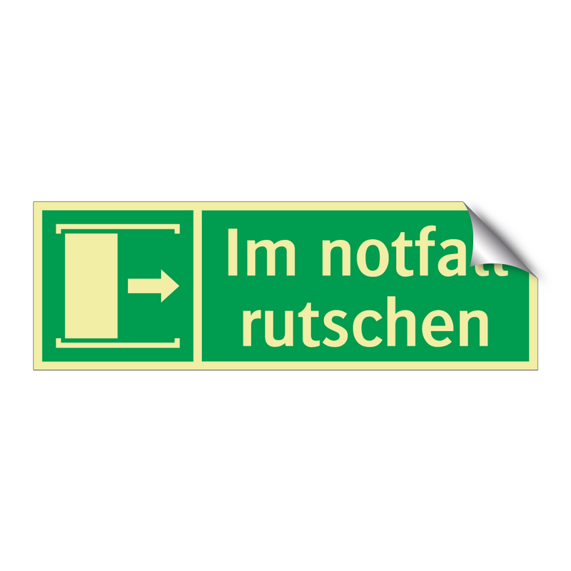 Im notfall rutschen