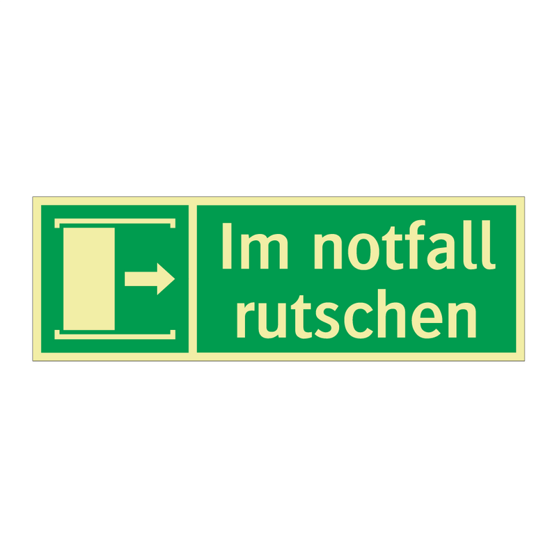 Im notfall rutschen