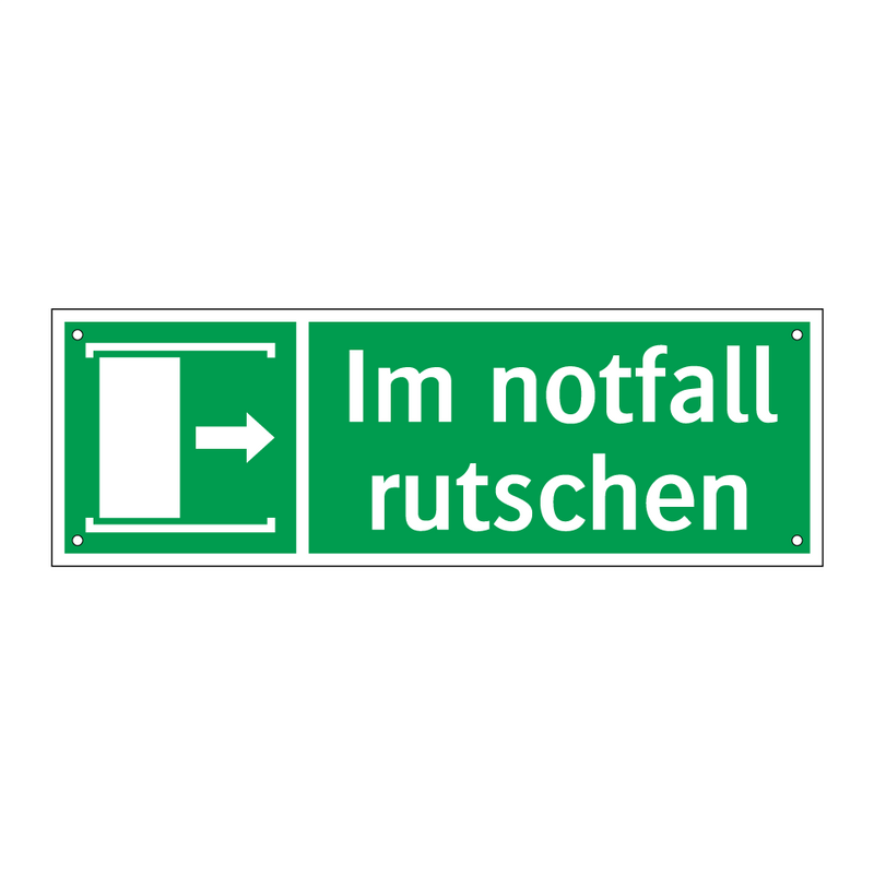 Im notfall rutschen