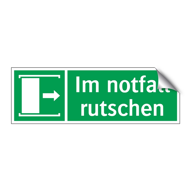 Im notfall rutschen