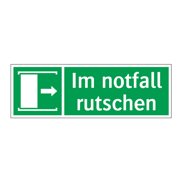 Im notfall rutschen