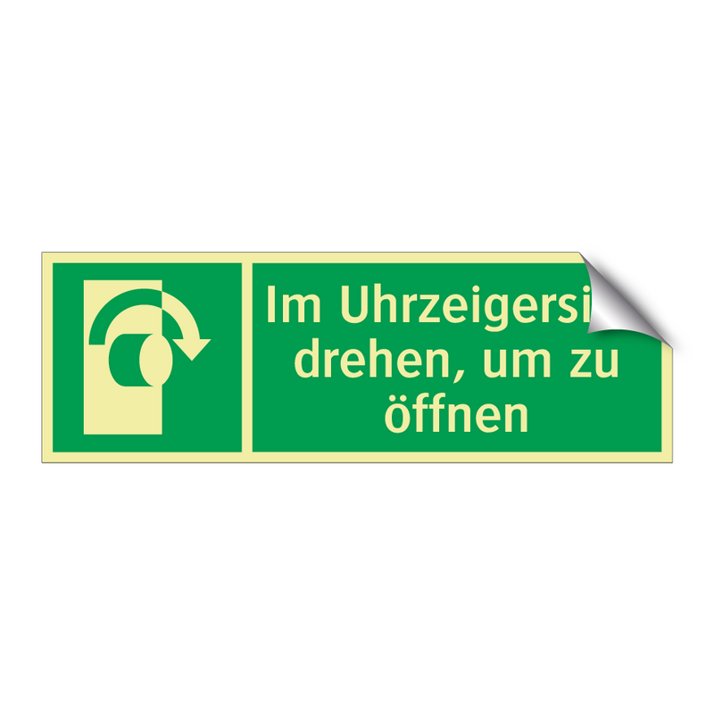 Im Uhrzeigersinn drehen, um zu öffnen