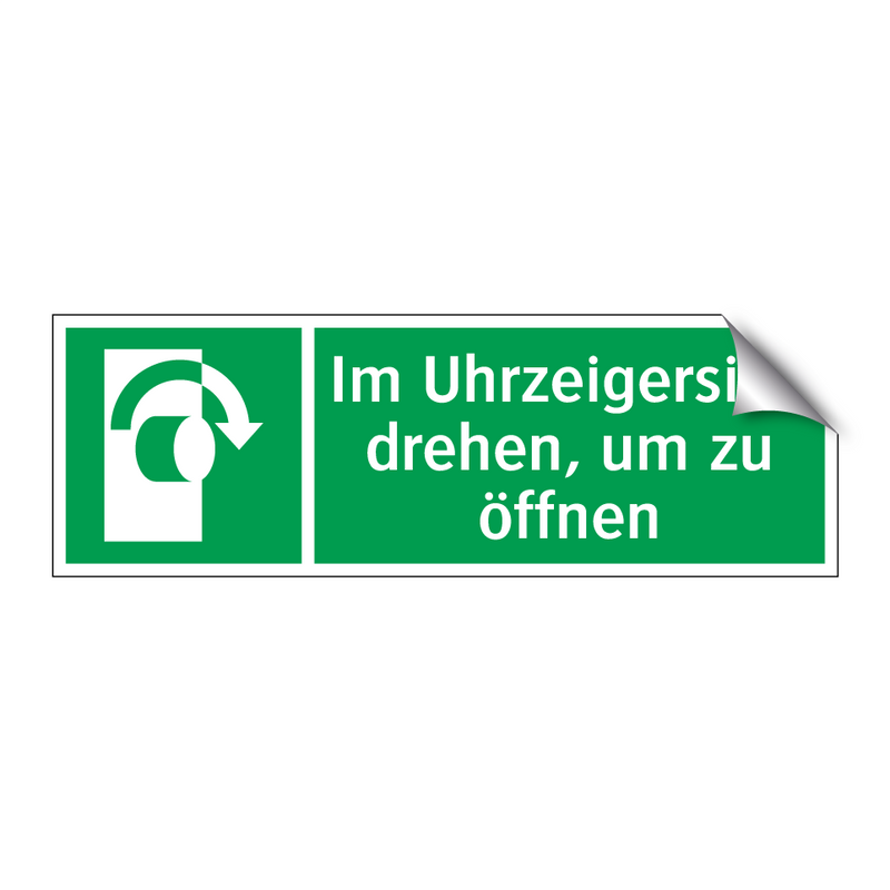 Im Uhrzeigersinn drehen, um zu öffnen