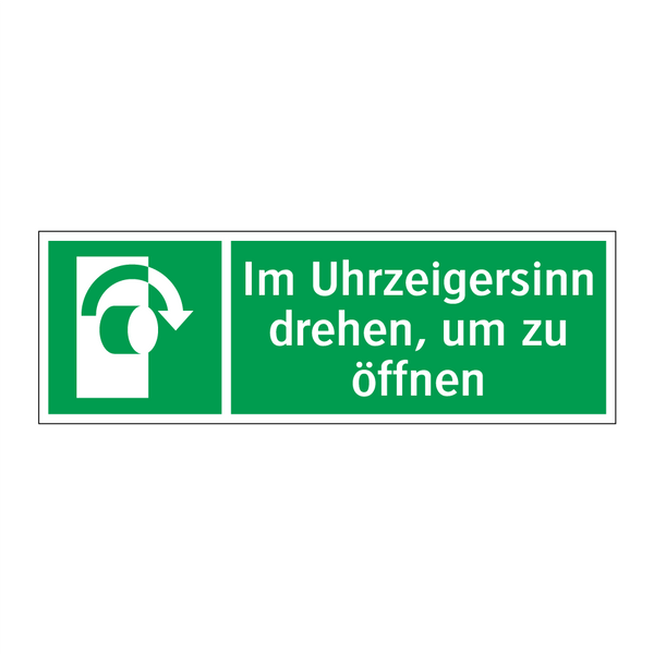 Im Uhrzeigersinn drehen, um zu öffnen