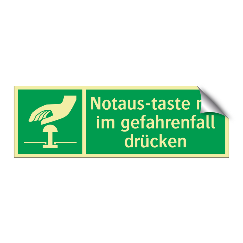 Notaus-taste nur im gefahrenfall drücken