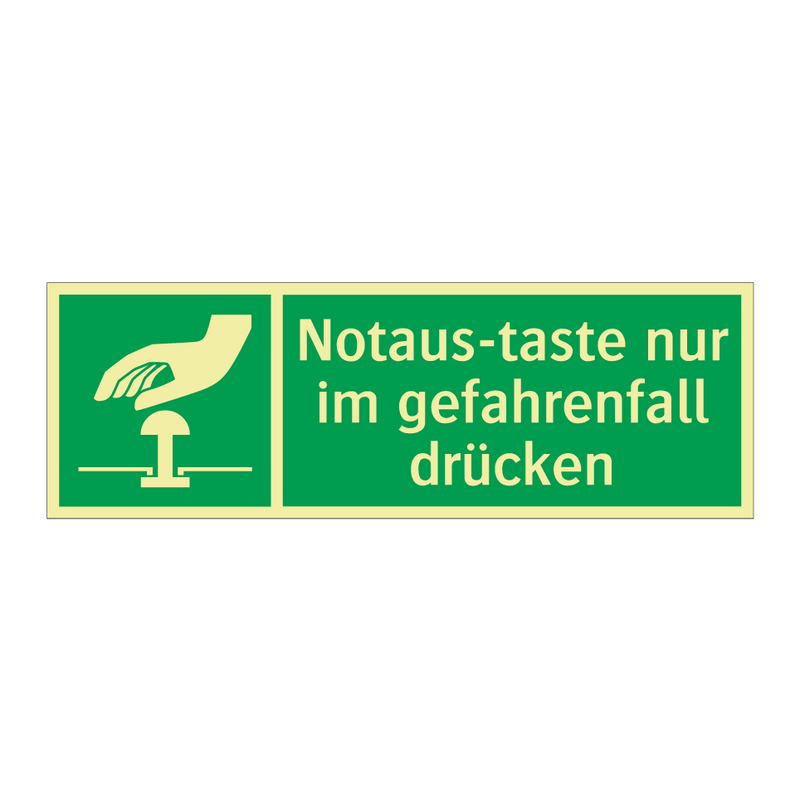 Notaus-taste nur im gefahrenfall drücken