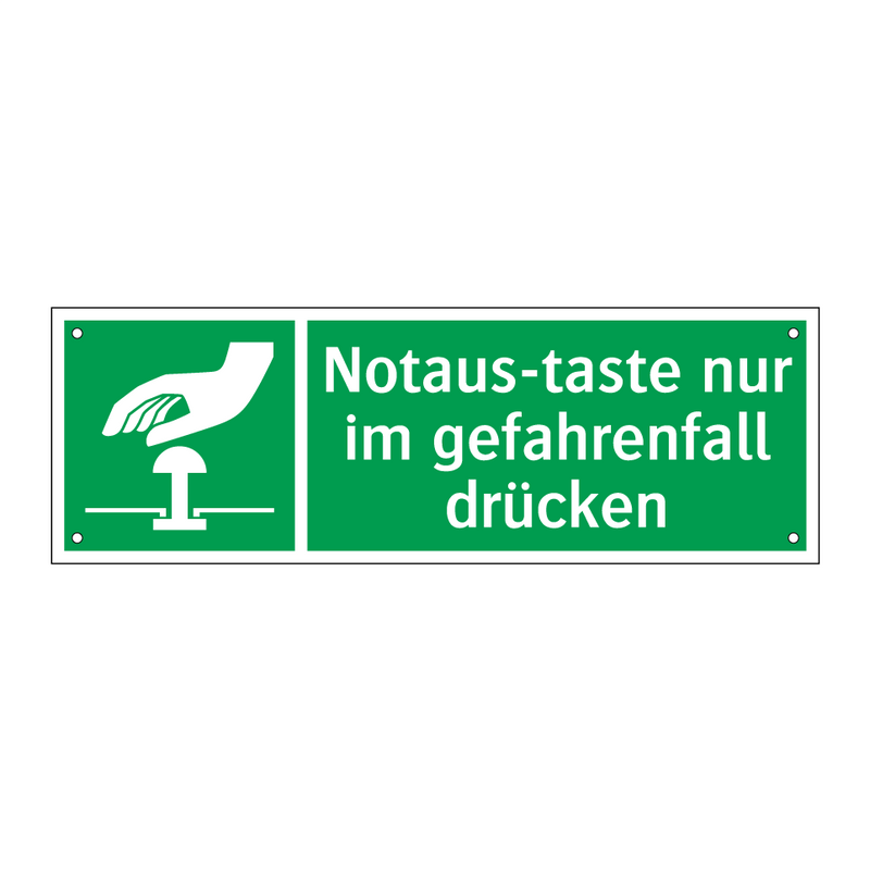 Notaus-taste nur im gefahrenfall drücken