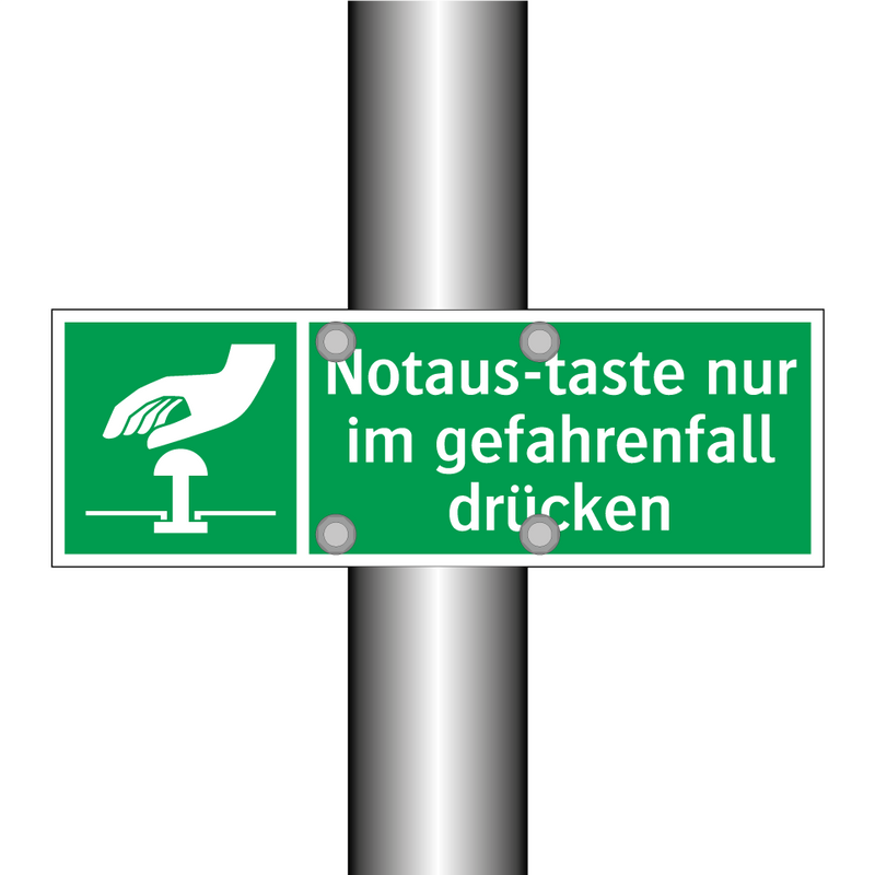 Notaus-taste nur im gefahrenfall drücken