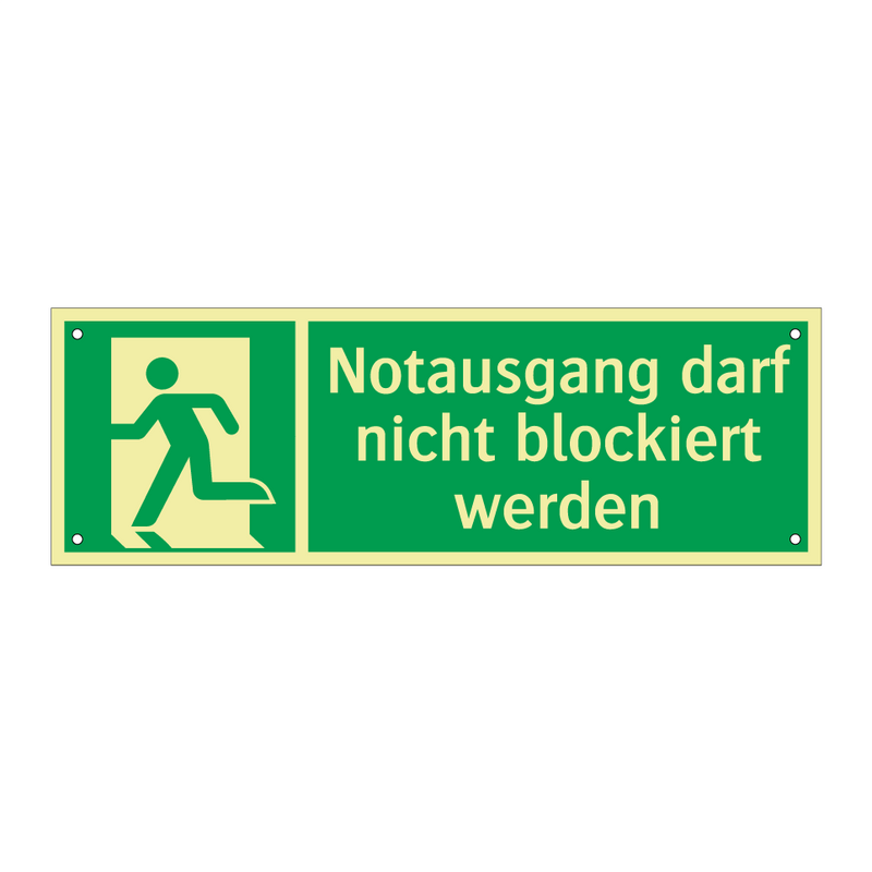 Notausgang darf nicht blockiert werden