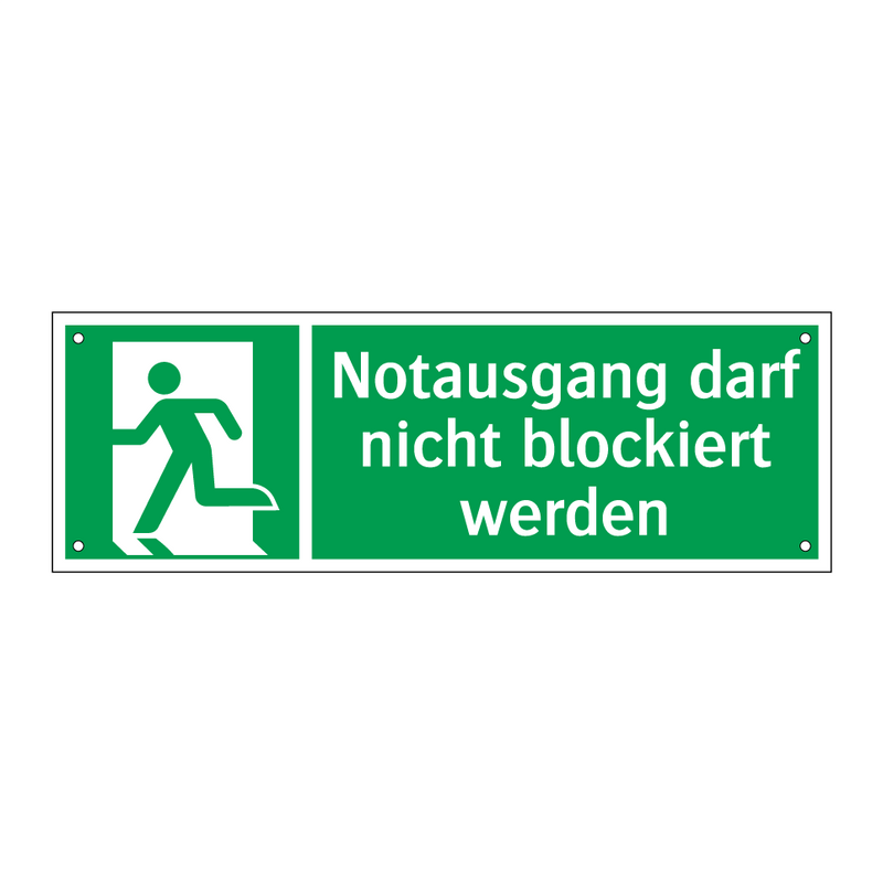 Notausgang darf nicht blockiert werden