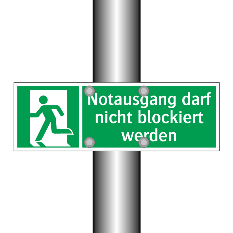 Notausgang darf nicht blockiert werden