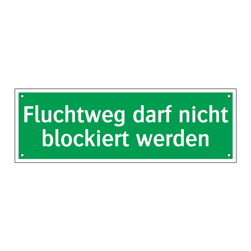 Fluchtweg darf nicht blockiert werden